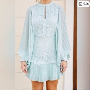 NWT Fate Long Sleeve and Lace Dress